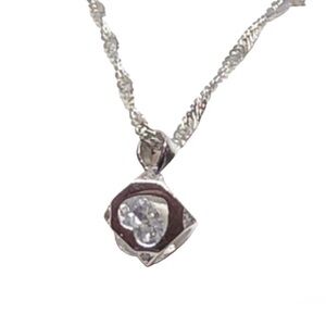 Center Stone Heart Dice Necklace
